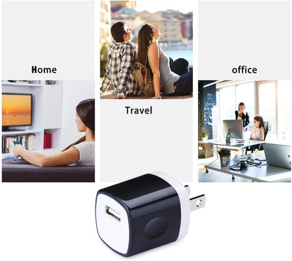 Wall Adapter, USB Wall Charger 6 Pack,  1A 5V Single Port USB Plugs Power Adapter Compatible Iphone 12 11 Xs XR X 8 7 6S 6, Samsung Galaxy A21 S10E S9 S8 Note 20 9 8 S7 Edge, G6, Google Pixel 4A